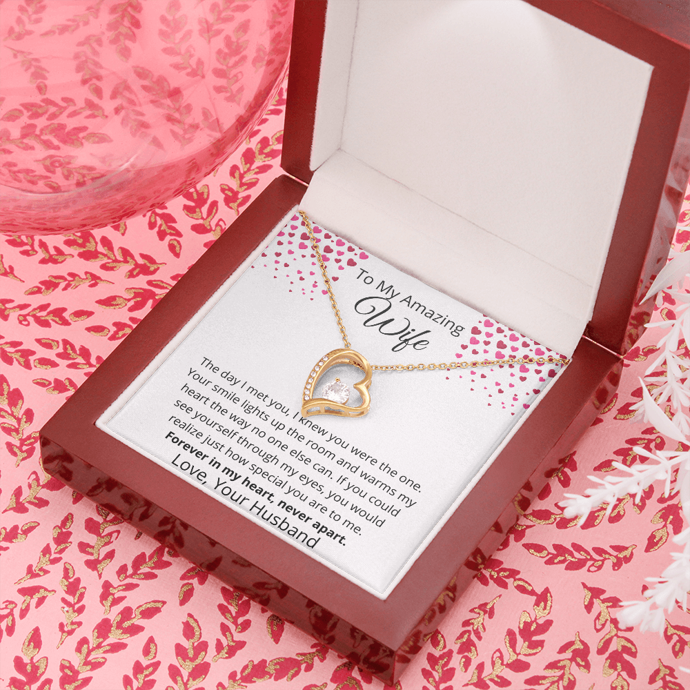 Heart Pendant Necklace For Wife - Gift from Husband