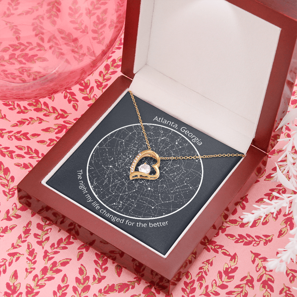 Personalized Celestial Night Sky Pendant Necklace Gift Set