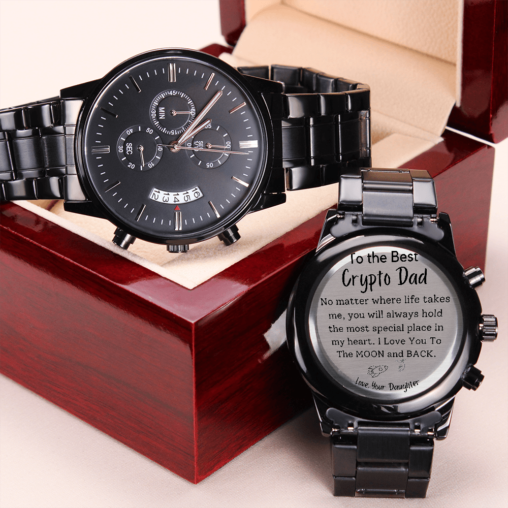 Crypto Dad Engraved Watch - Gift from Daughter to Dad
