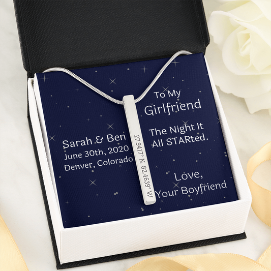 To My Girlfriend - Night Sky Coordinates - Gift From Boyfriend