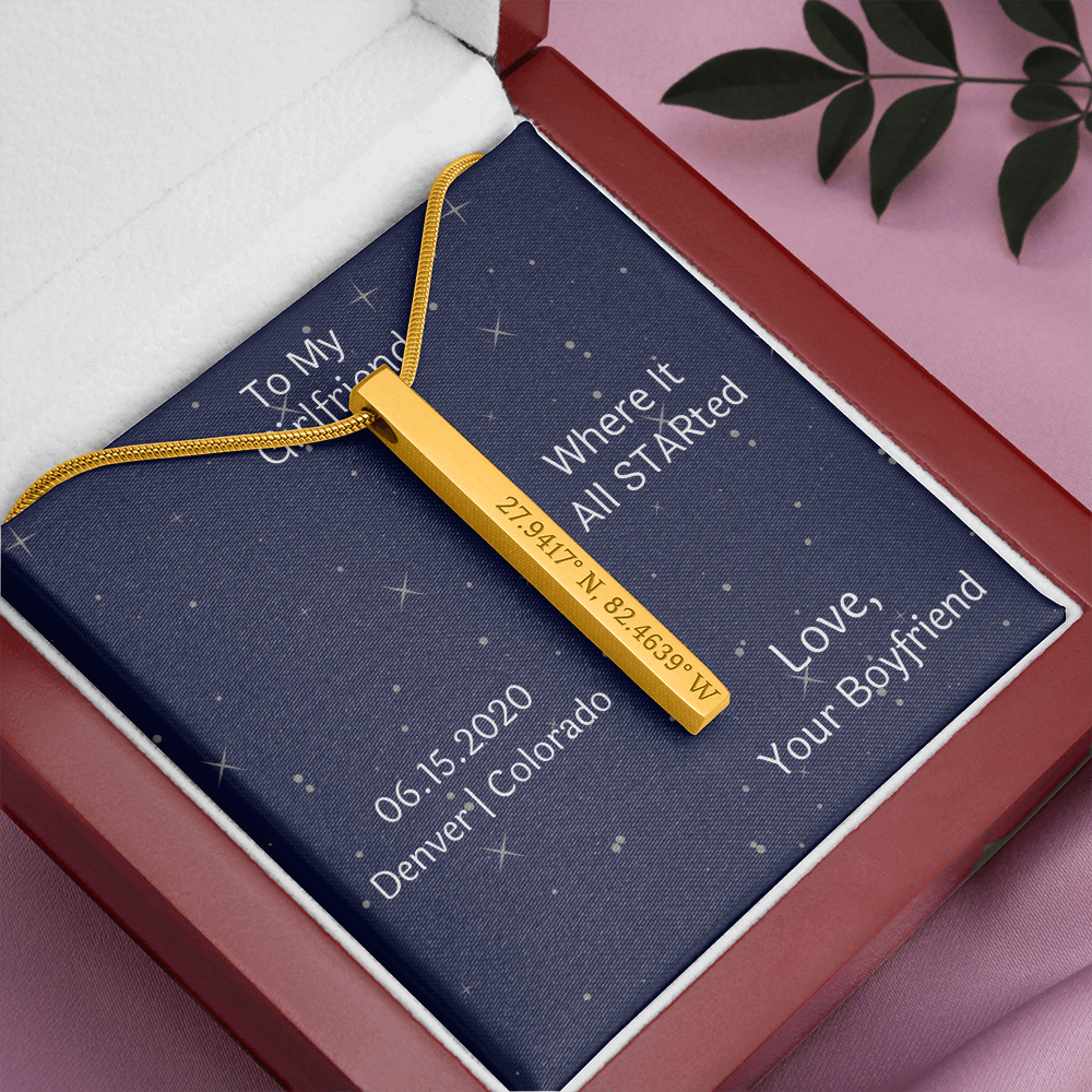 Custom Coordinates Message Card Gift Set Feb 2023