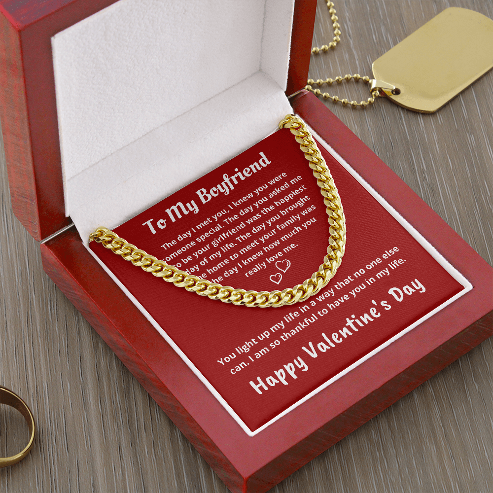 To My Boyfriend - Cuban Link Chain - Gift From Girlfriend