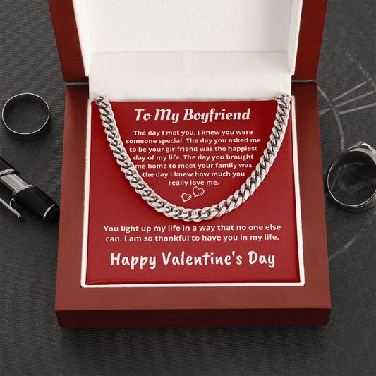 To My Boyfriend - Cuban Link Chain - Gift From Girlfriend