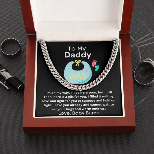 Cuban Chain Link Necklace for Dad to Be