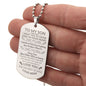 To My Son | Dog Tag Necklace From Mom