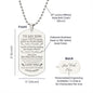 To My Son | Dog Tag Necklace From Mom