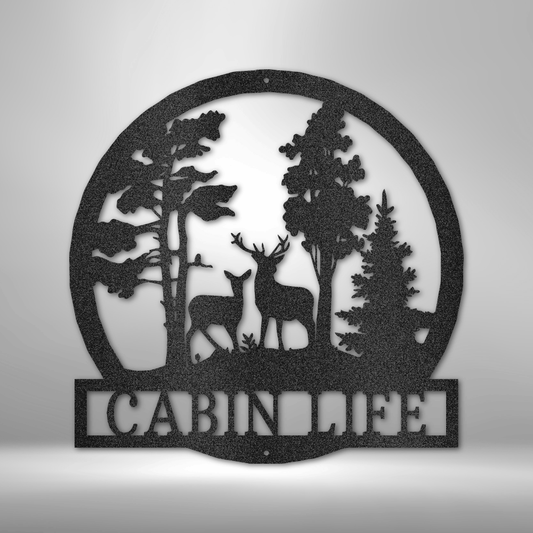Cabin Life Metal Art, Father's Day Gift