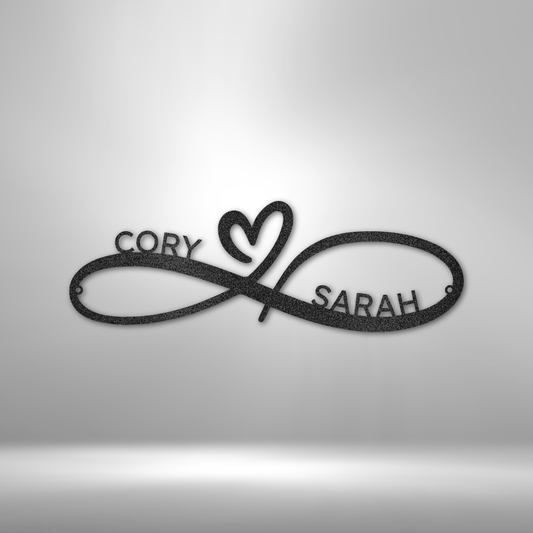 Infinity Heart Metal Art Decoration