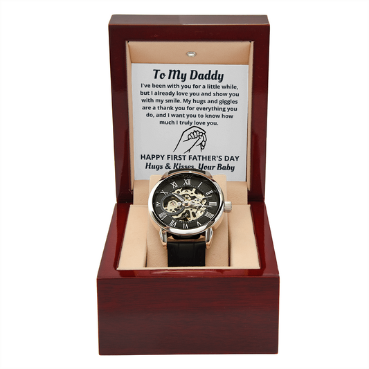 First Father's Day Luxury Watch, Gift From Baby for Dad