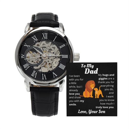 Father's Day Openwork Watch, Gift From Son
