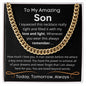 To My Amazing Son - Cuban Link Necklace - Gift Set