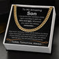 To My Amazing Son - Cuban Link Necklace - Gift Set
