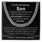 To My Amazing Son - Cuban Link Necklace - Gift Set
