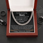 To My Amazing Son - Cuban Link Necklace - Gift Set