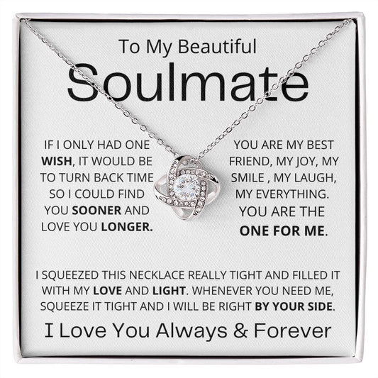 To My Beautiful Soulmate | Love Necklace | The One For Me
