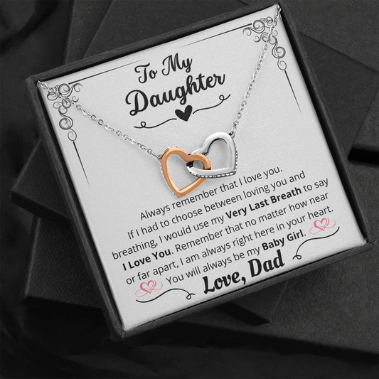 To My Daughter, Eternal Bond Necklace, From Dad