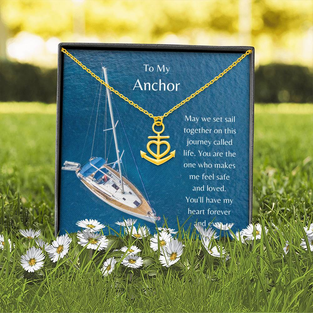 To My Anchor Love Ship Pendant Necklace