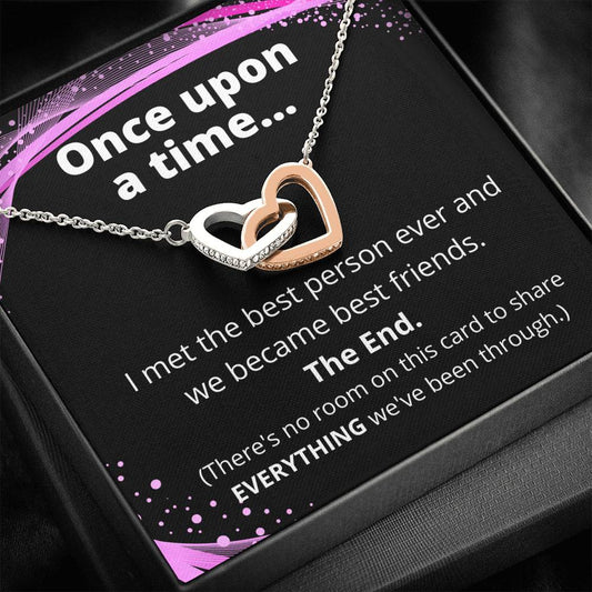 Once Upon A Time - Best Friend Necklace - Custom Message Card