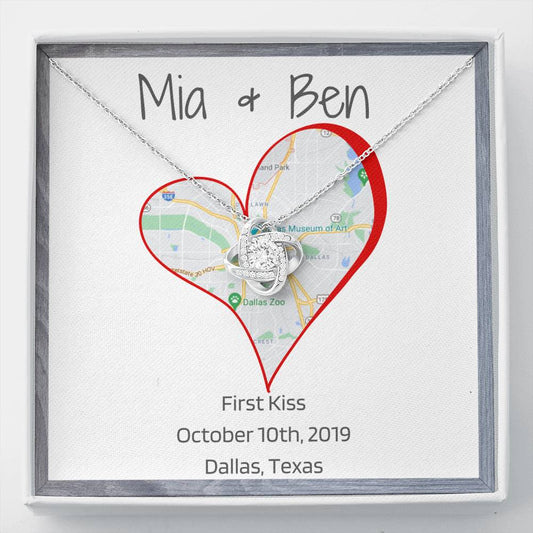 Coordinates Map, Necklace from Husband or Boyfrend
