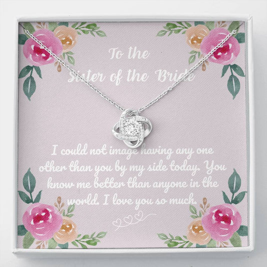 Sister of the Bride Pendant Knot Necklace