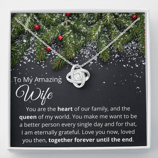 To My Amazing Wife - Christmas Gift - Pendant Necklace Message Card