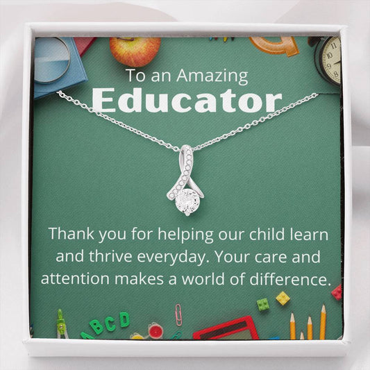 To An Amazing Educator - Gift Set - Pendant Necklace Gift