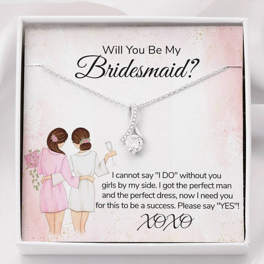 To My Bridesmaid - Pendant Necklace - Custom Message Card