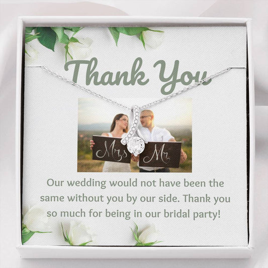 Thank you Bridal Party Gift Alluring Pendant Necklace Maid of Honor Bridesmaid Gift
