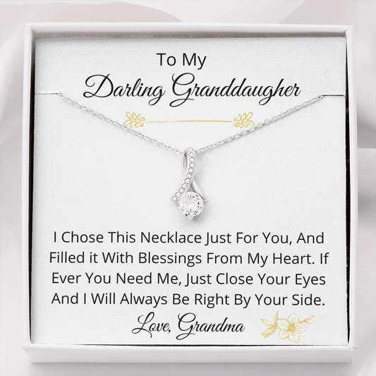 To My Darling Granddaughter - Pendant Necklace - Gift From Grandmother