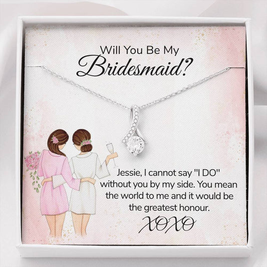 Will You Be My Bridesmaid - Pendant Necklace - Gift From Bride