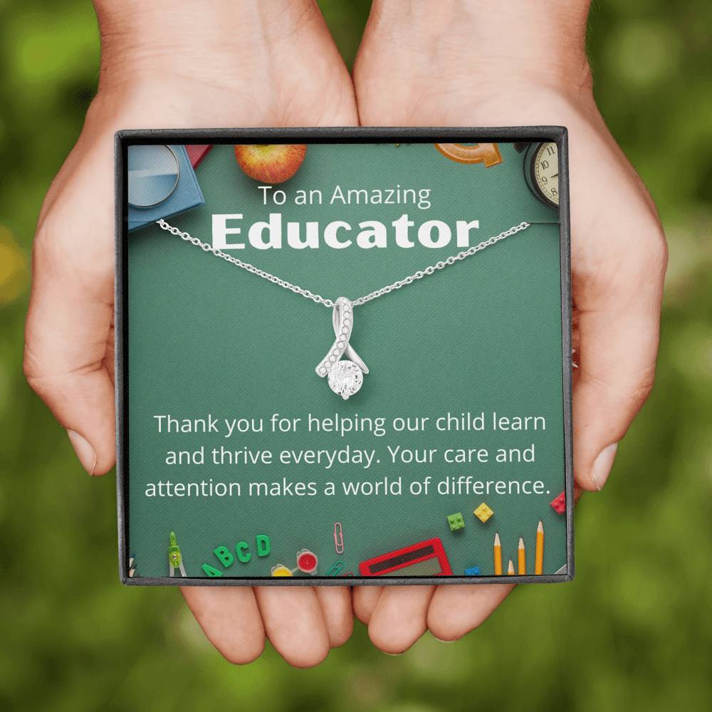 To An Amazing Educator - Gift Set - Pendant Necklace Gift