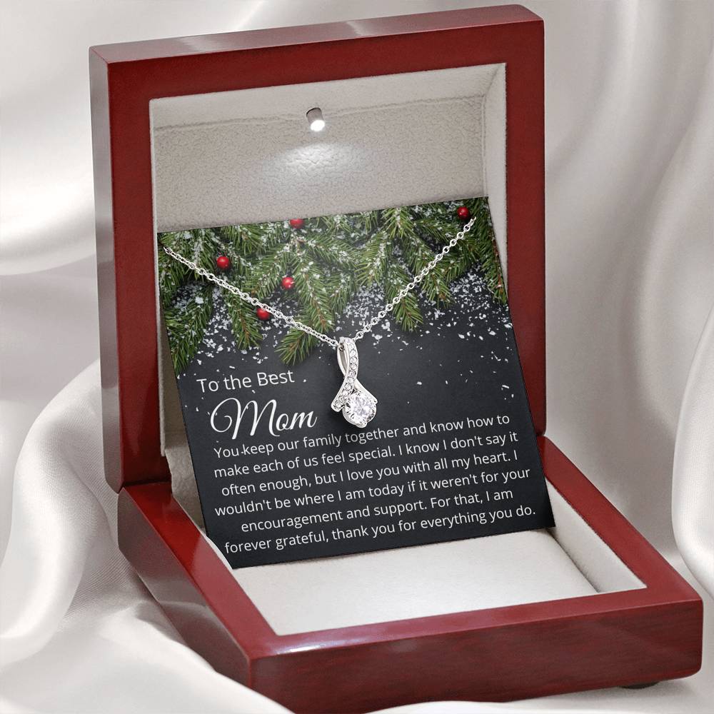 To the Best Mom - Christmas Gift - Pendant Necklace Gift Set