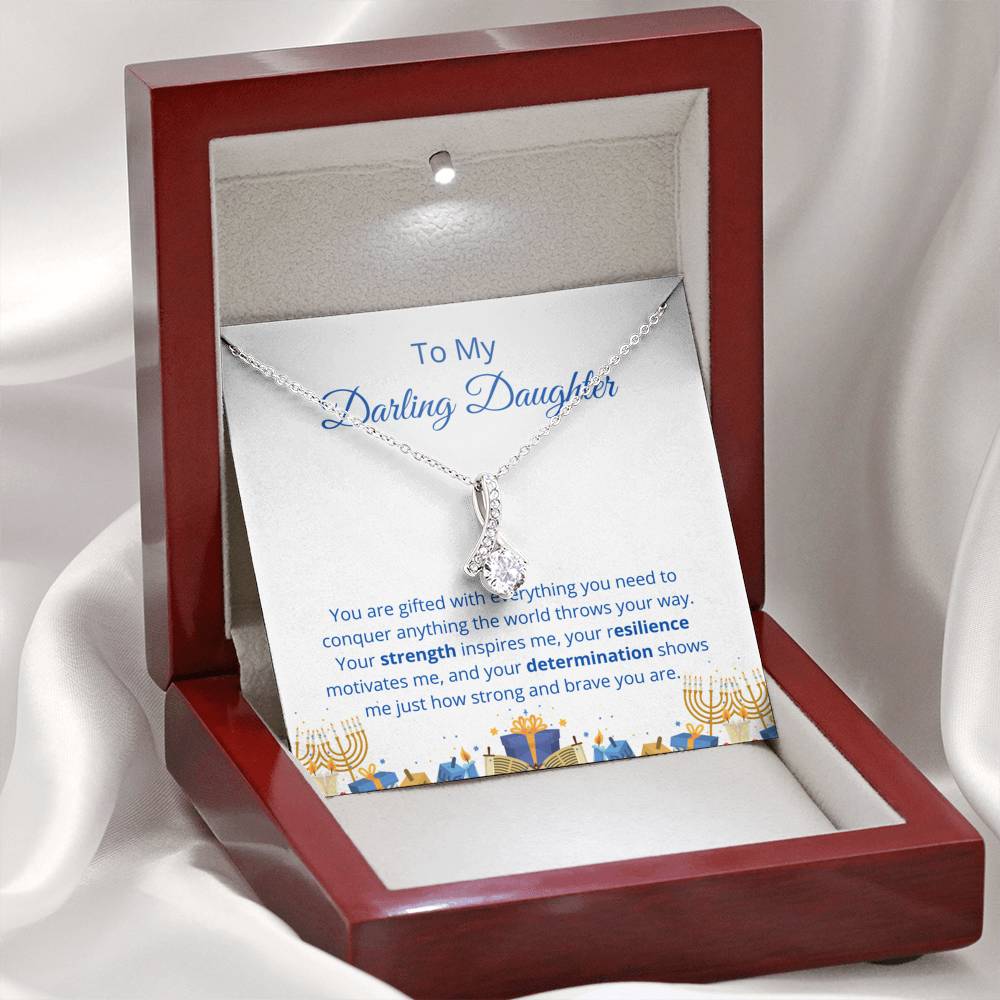 Darling Daughter, Hanukkah Gift, Mom to Daughter Gift, Jewelry Message Card