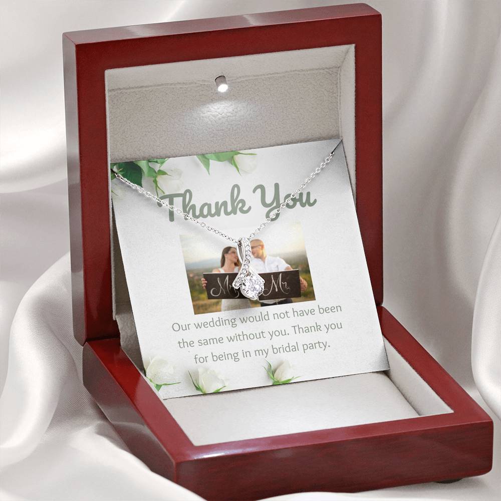Thank you Bridal Party Gift Alluring Pendant Necklace Maid of Honor Bridesmaid Gift