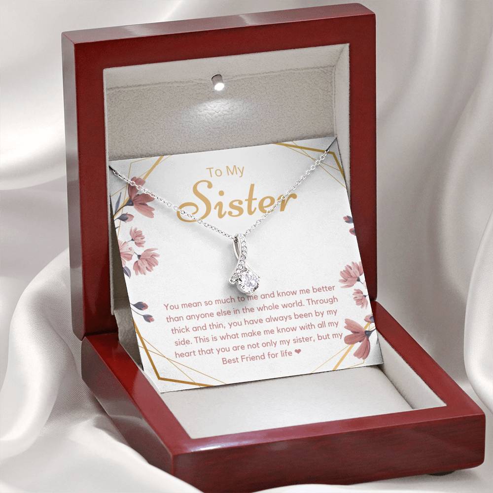 To My Sister Pendant Necklace, Best Friend Gift, Soul Sister Jewelry