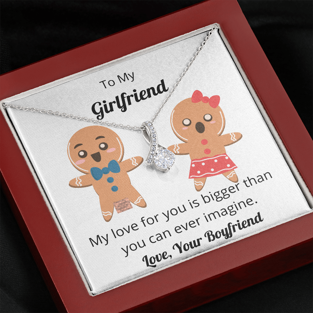 Naughty Gingerbread, Gag Gift for Girlfriend, Message Card Gift Set for Her