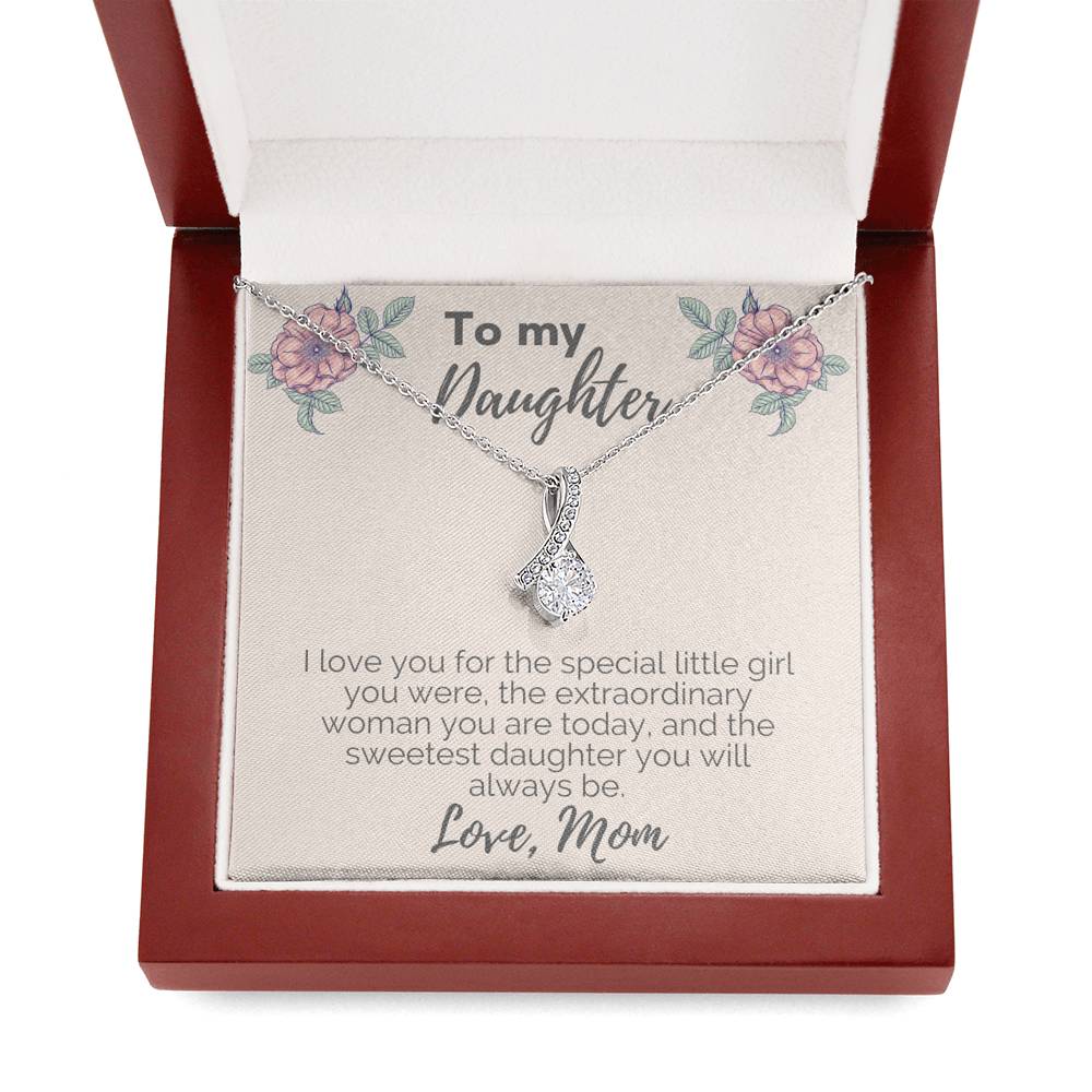 To My Daughter - Gift From Mom - Pendant Necklace Gift Set