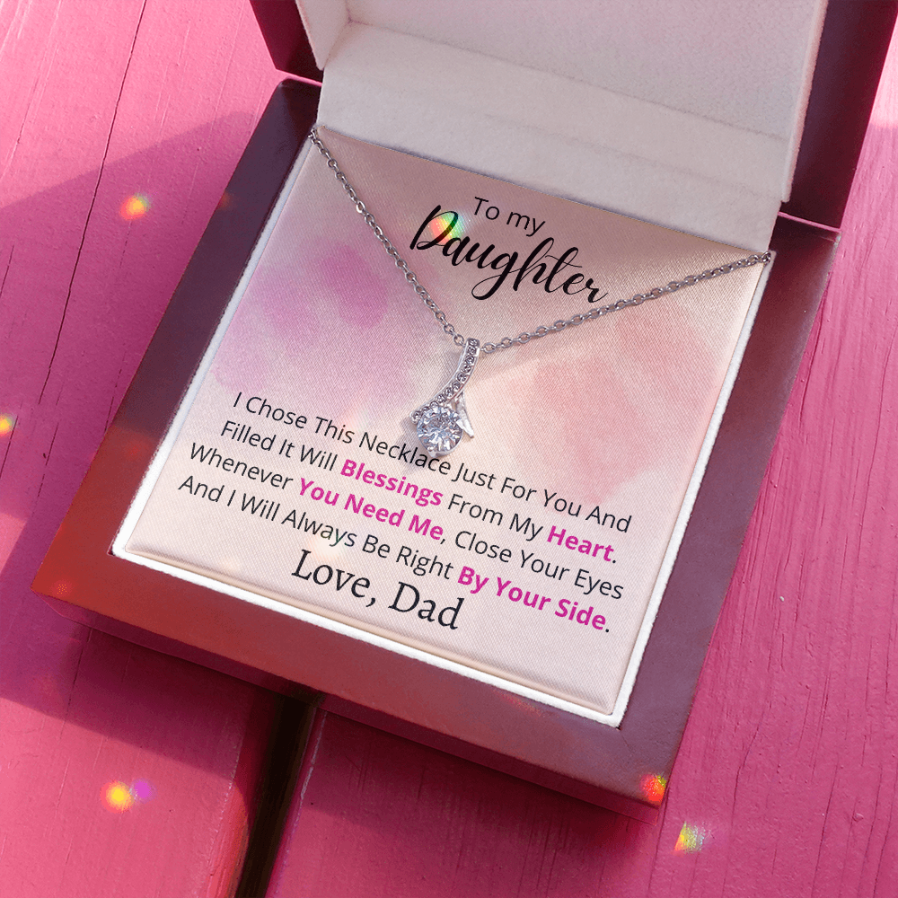 To My Daughter - Jewelry Necklace Gift Set - From Dad