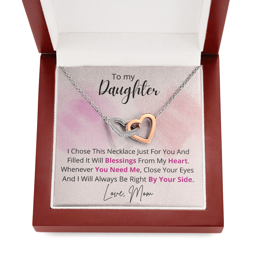 To My Daughter - Valentine's Day Gift From Mom - Two Hearts Intertwined