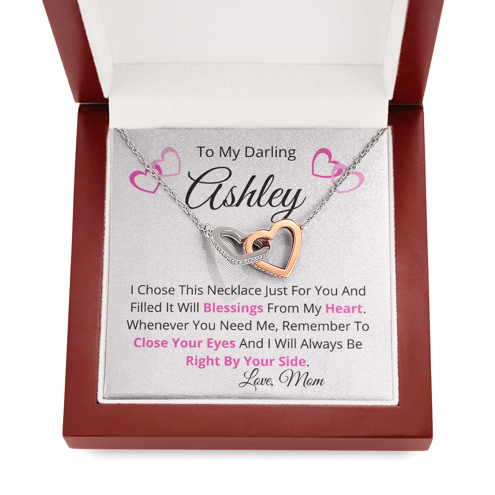 Happy Valentine's Day - Personalized Double Heart Pendant Necklace