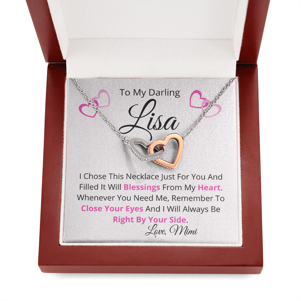 Happy Valentine's Day - Personalized Double Heart Pendant Necklace