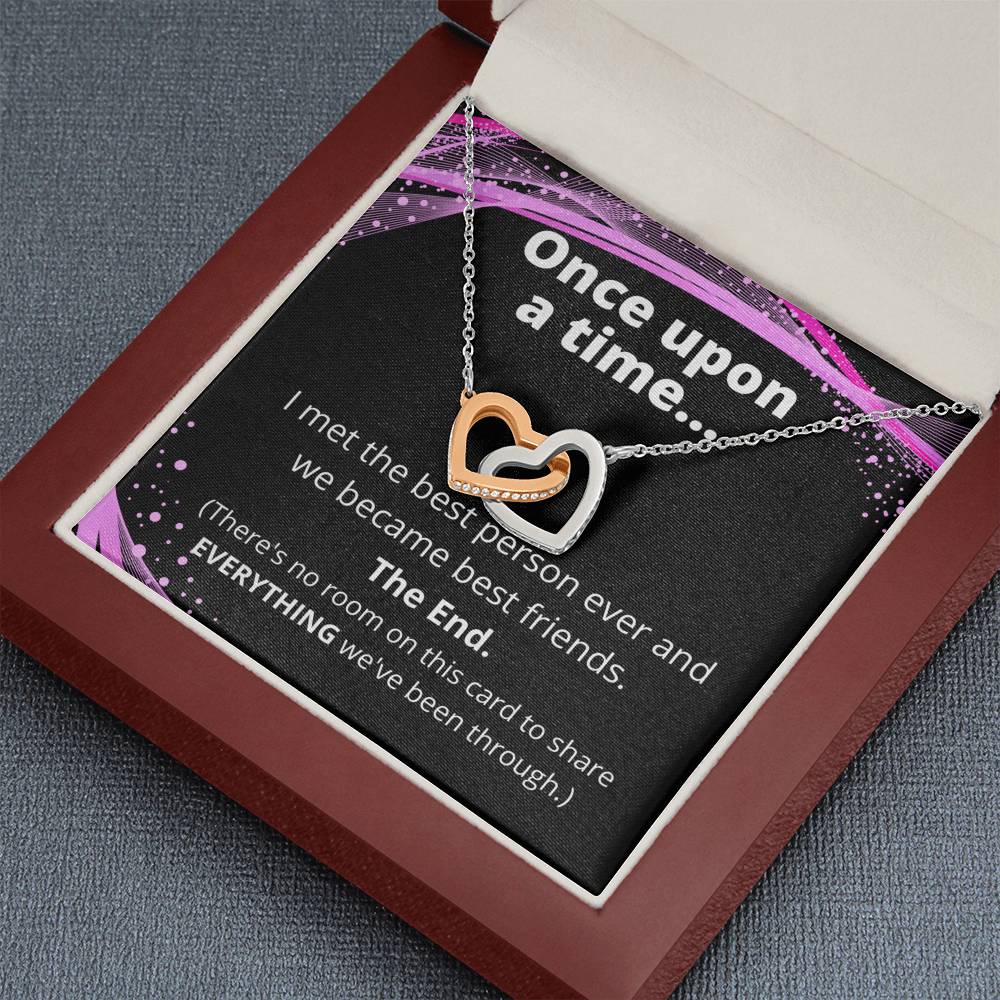 Once Upon A Time - Best Friend Necklace - Custom Message Card