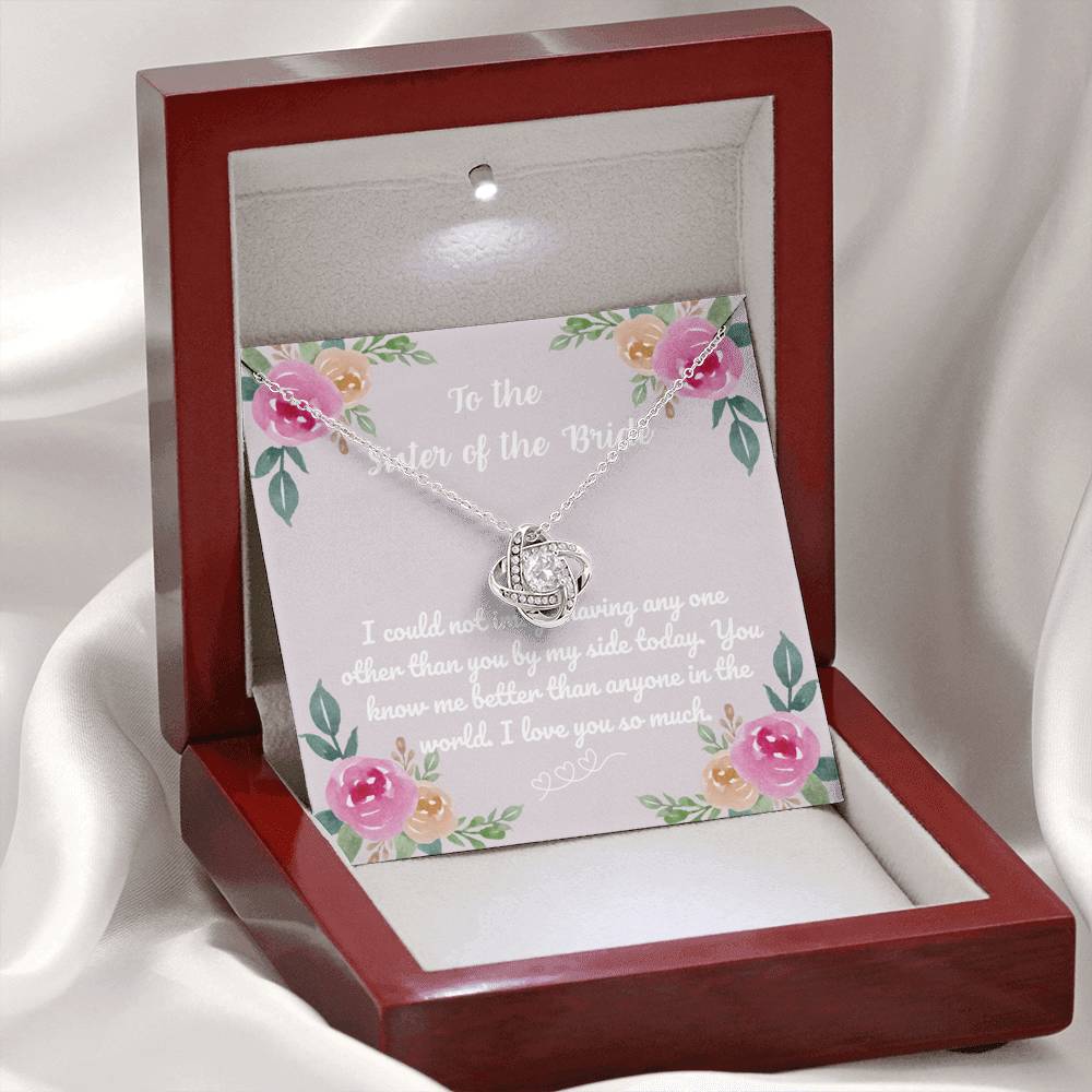 Sister of the Bride Pendant Knot Necklace