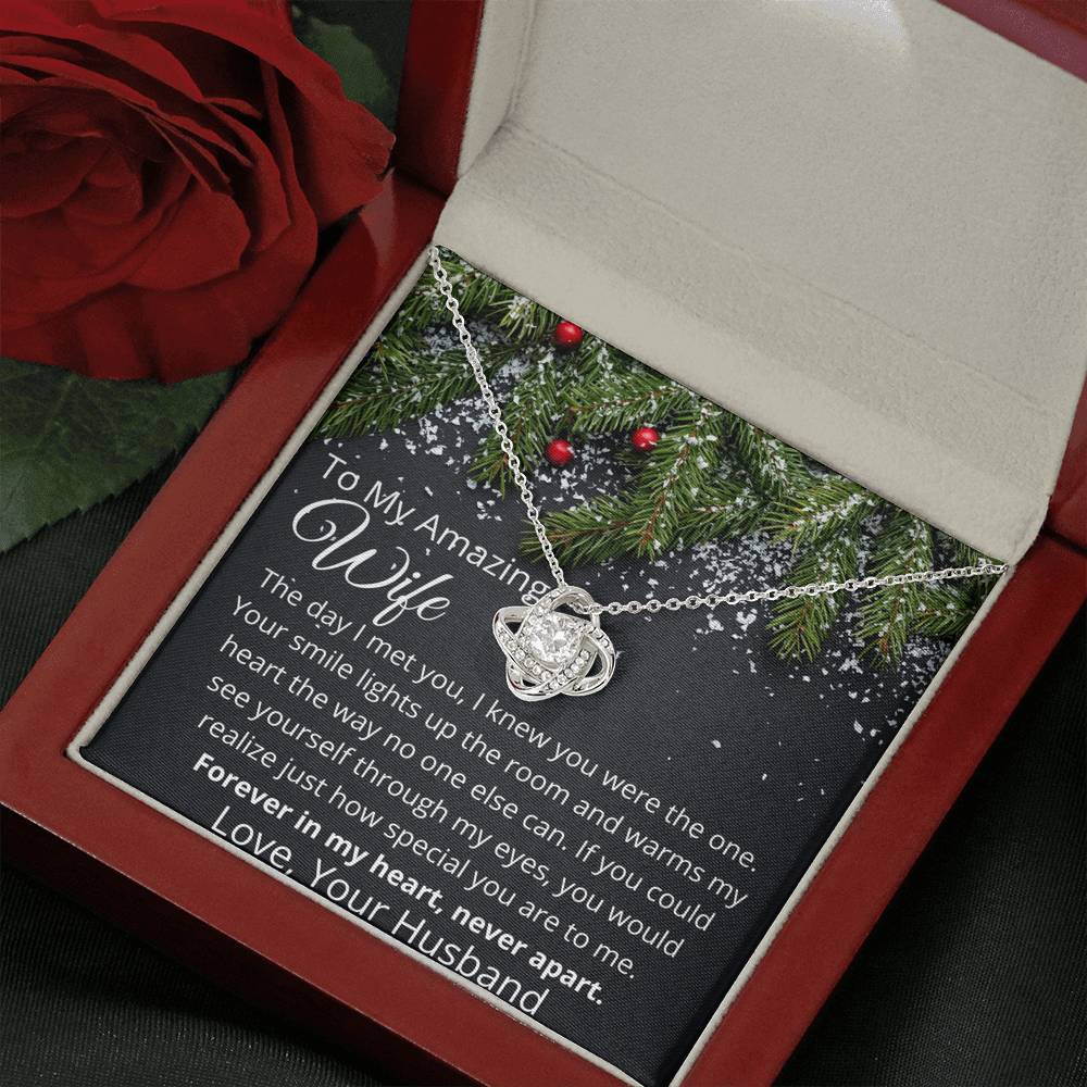 To My Amazing Wife - Pendant Necklace - Holiday Gift Set