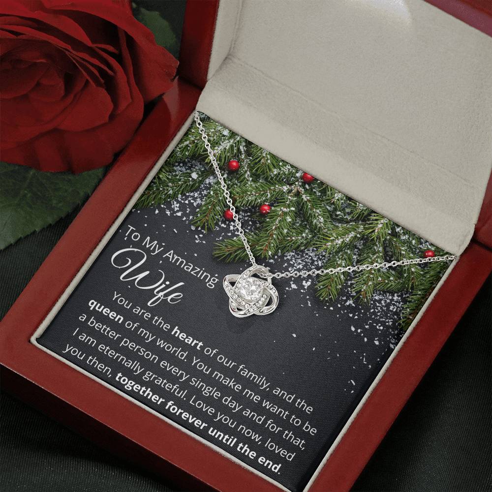 To My Amazing Wife - Christmas Gift - Pendant Necklace Message Card