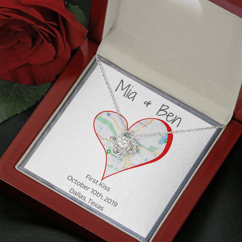 Coordinates Map, Necklace from Husband or Boyfrend