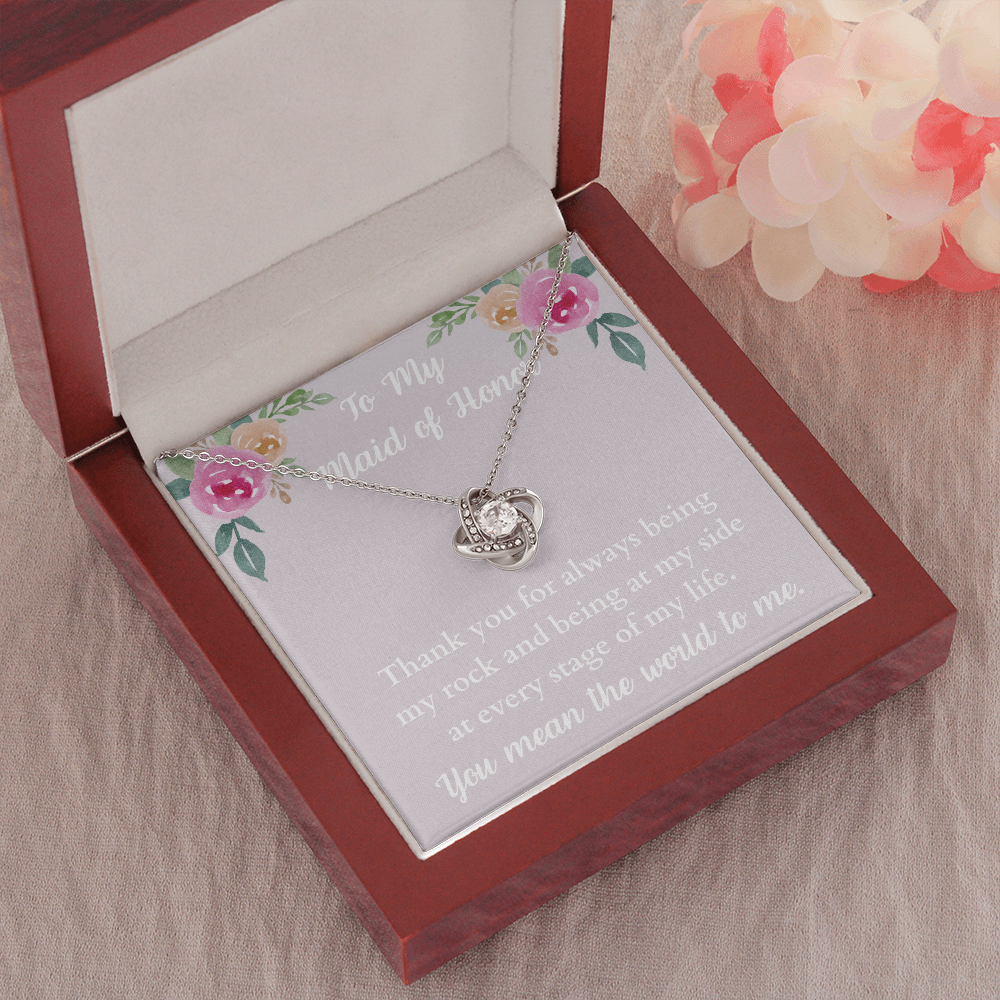To My Maid of Honor - Pendant Necklace Gift Set
