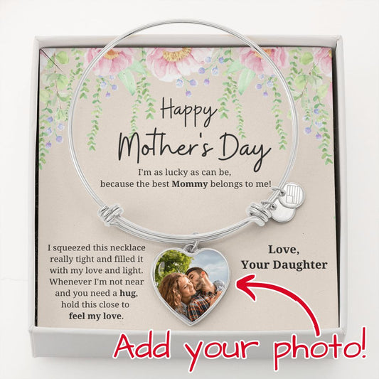 Mother's Day Heart Bangle Bracelet from Daughter