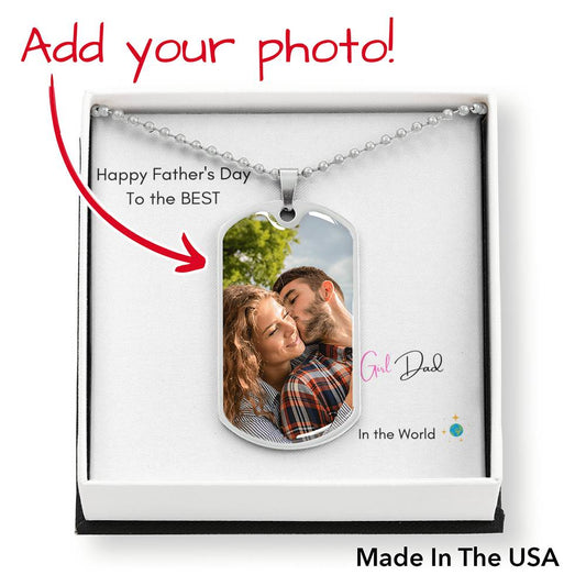 Happy Father's Day Girl Dad Necklace