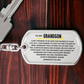 To My Grandson Personalized Keepsake Keychain
